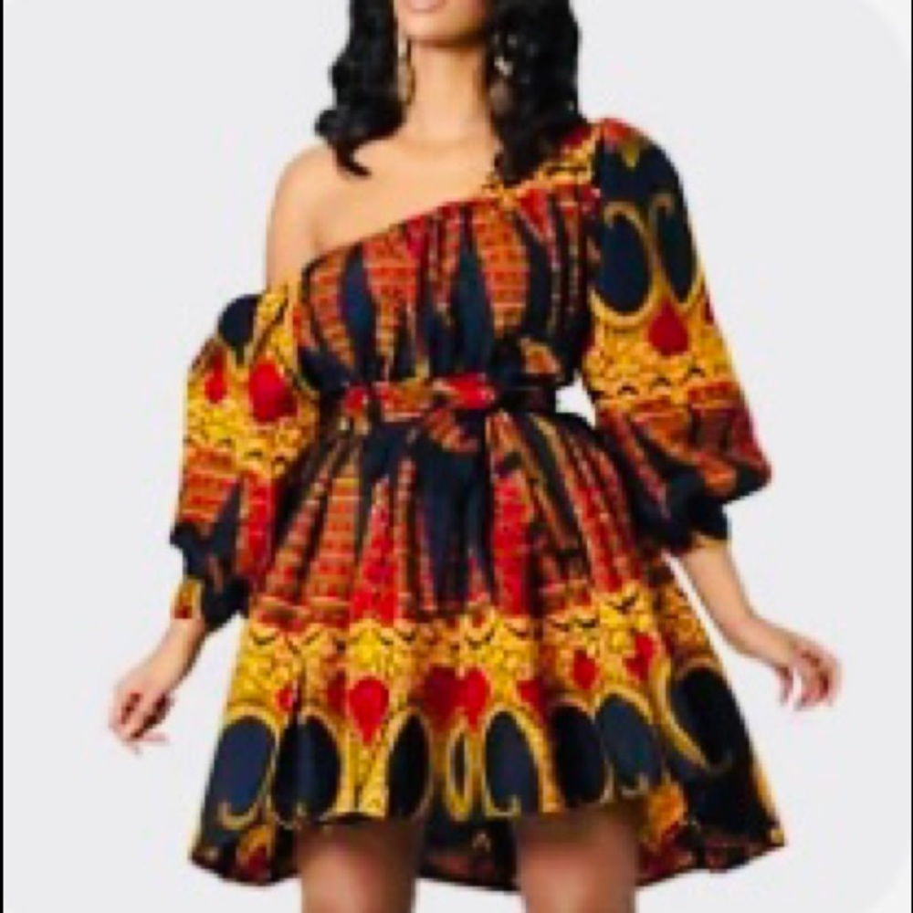 African Print Skater Dress